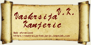 Vaskrsija Kanjerić vizit kartica
